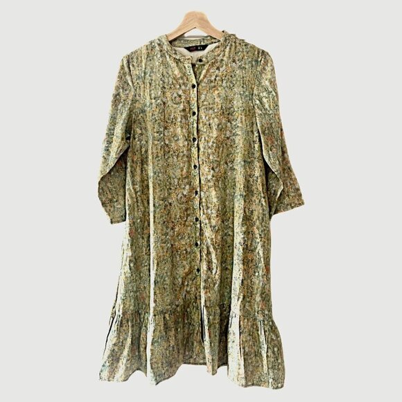 ZINK London Dress with Pockets Size M Button Up Fully Lined EUC - Picture 2 of 7